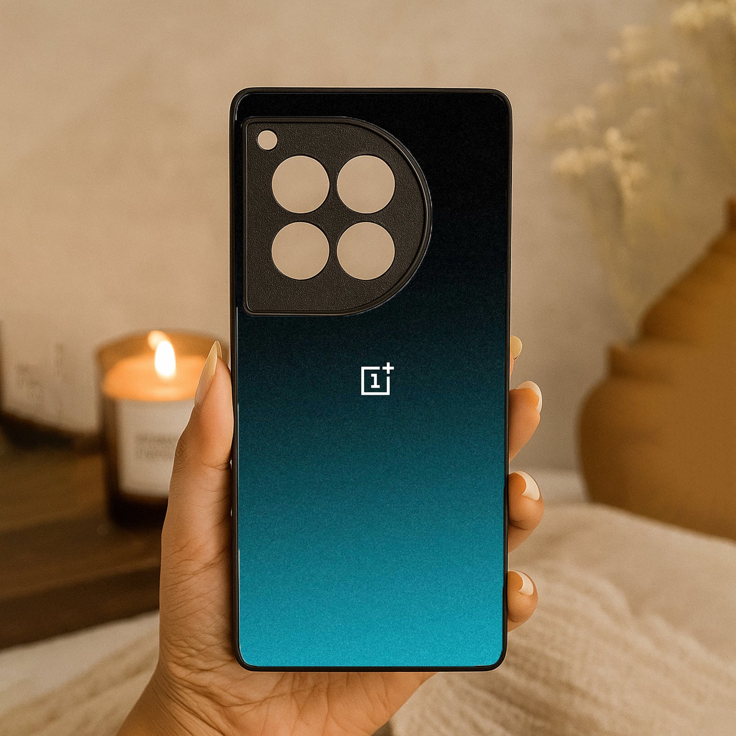 Midnight Teal Metal Back Case for OnePlus 12R