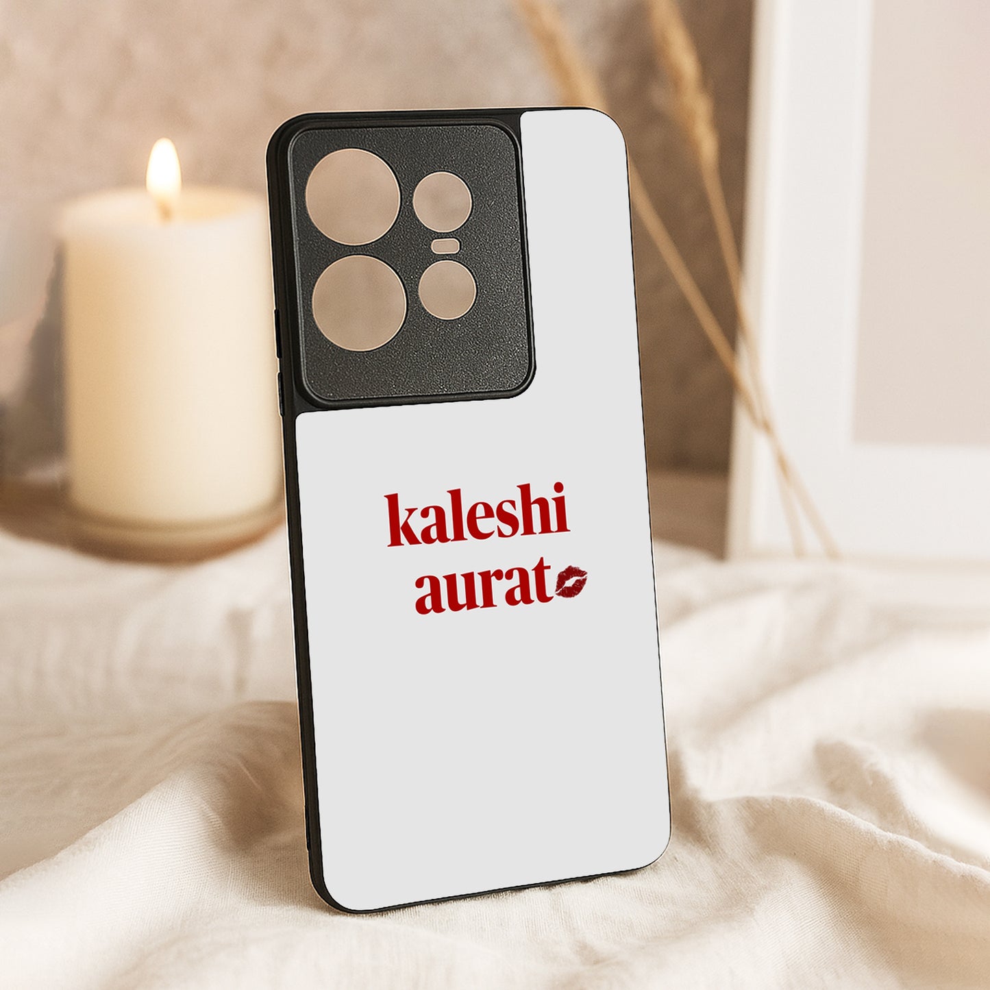 Kaleshi Aurat' Metal Back Case for Moto Edge 50 pro