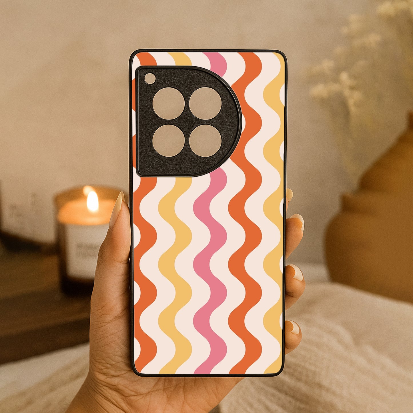 Zig Zag Metal Back Case for OnePlus 12R