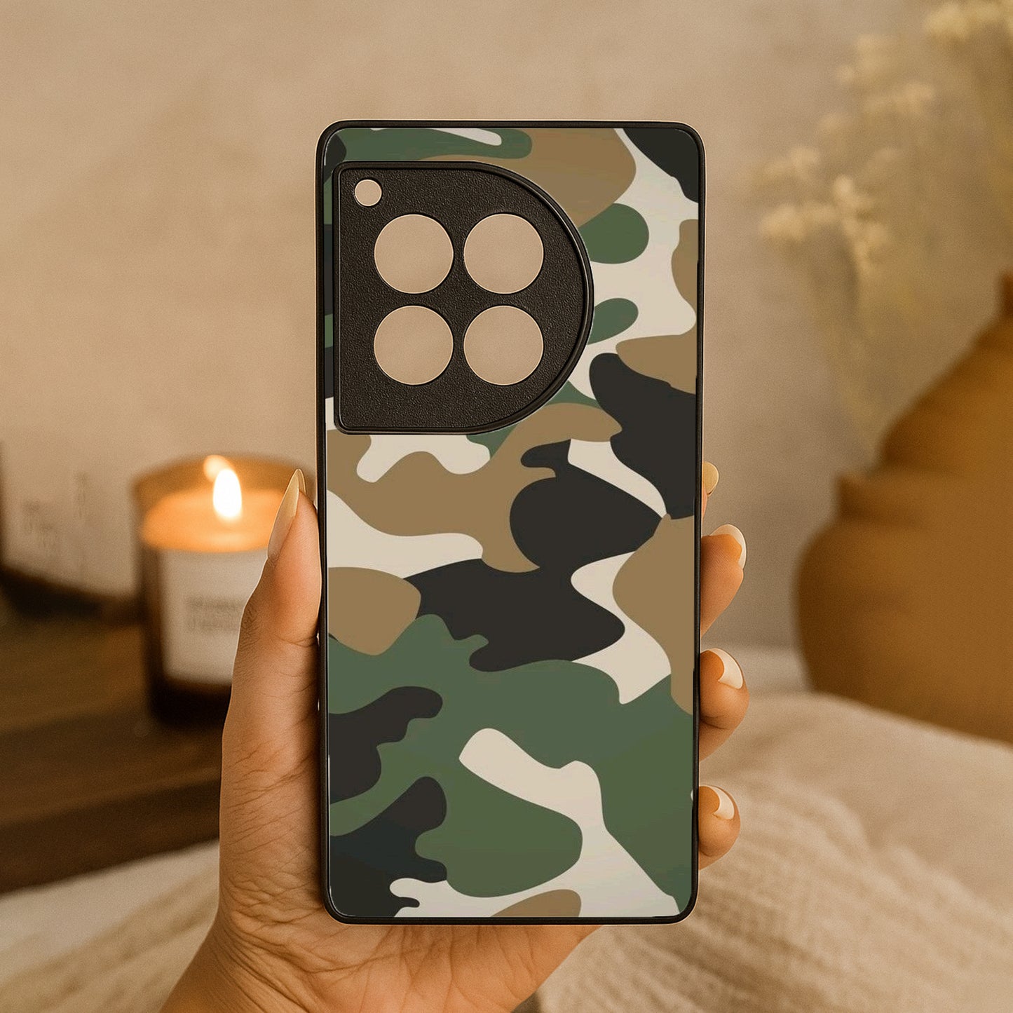 Fauji Flow Metal Back Case for OnePlus 12R