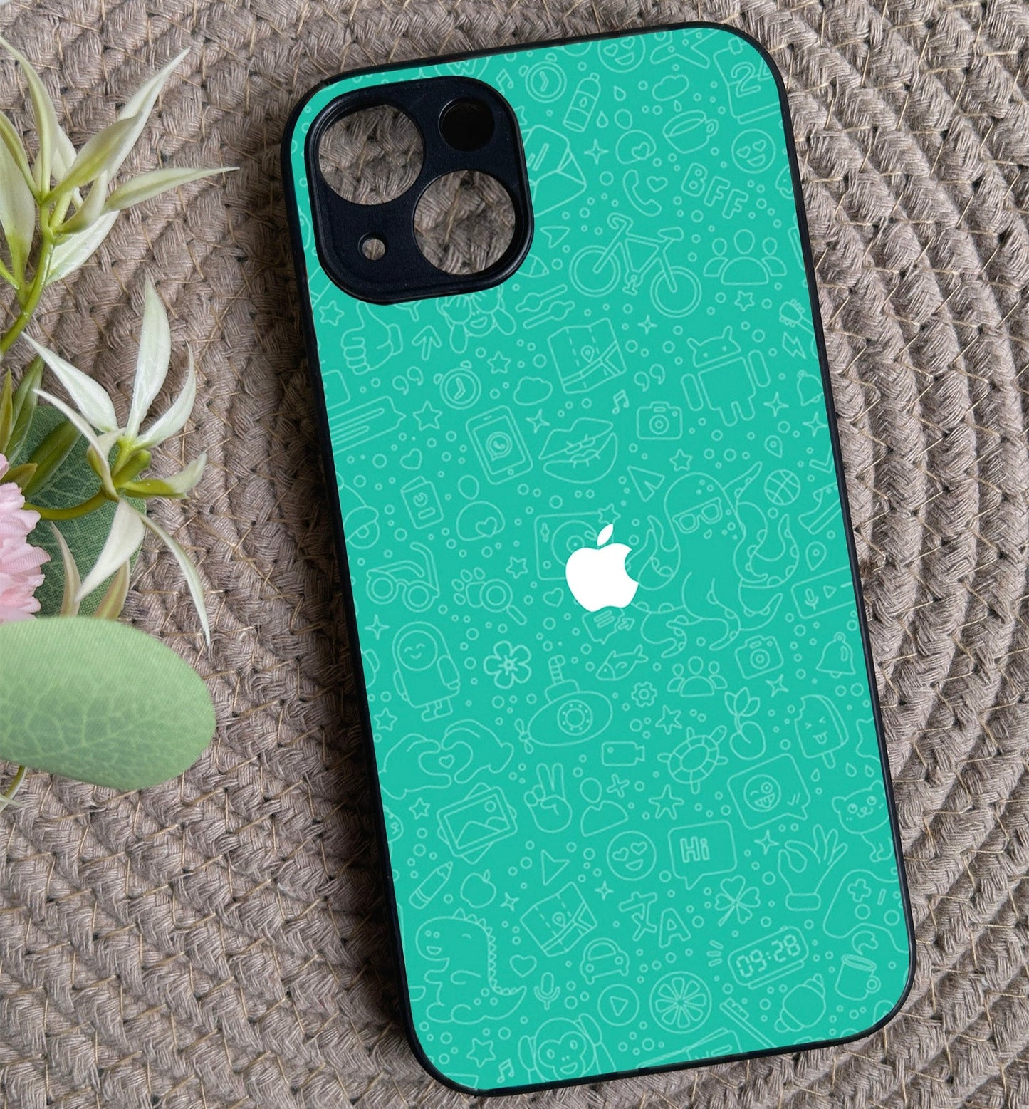 DoodlePop Glossy Metal Back case for Apple Iphone 14