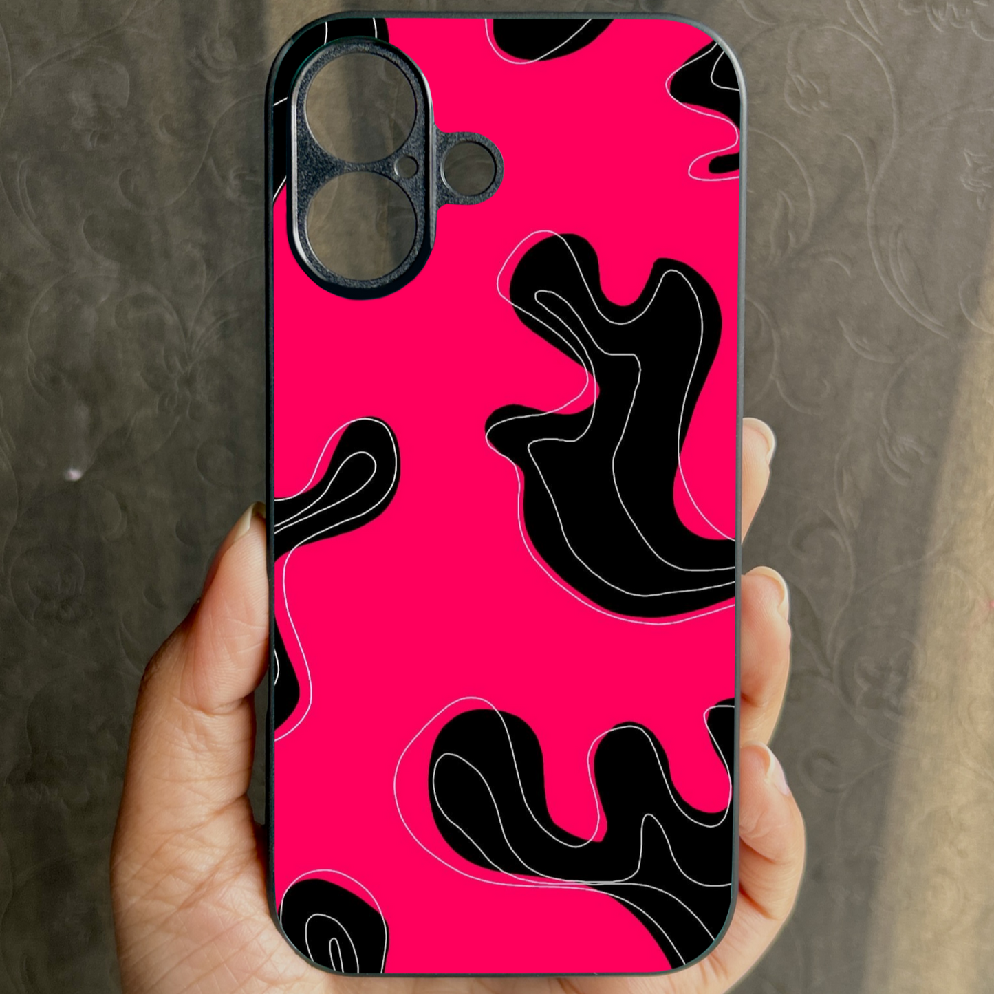 Hot Mess Glossy Metal Back Case for Apple Iphone 16