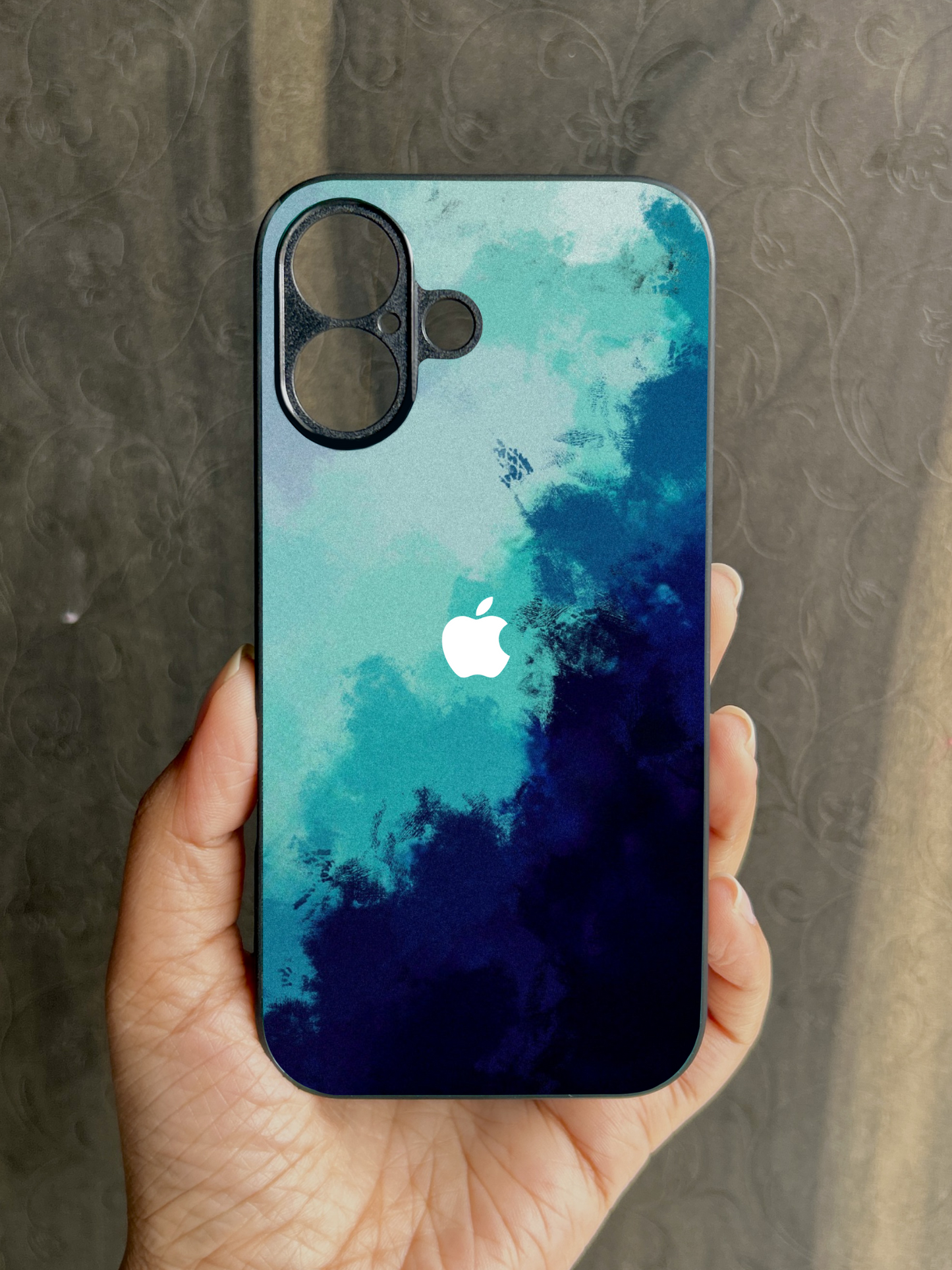 Bluora Glossy Metal Back Case for Apple Iphone 16