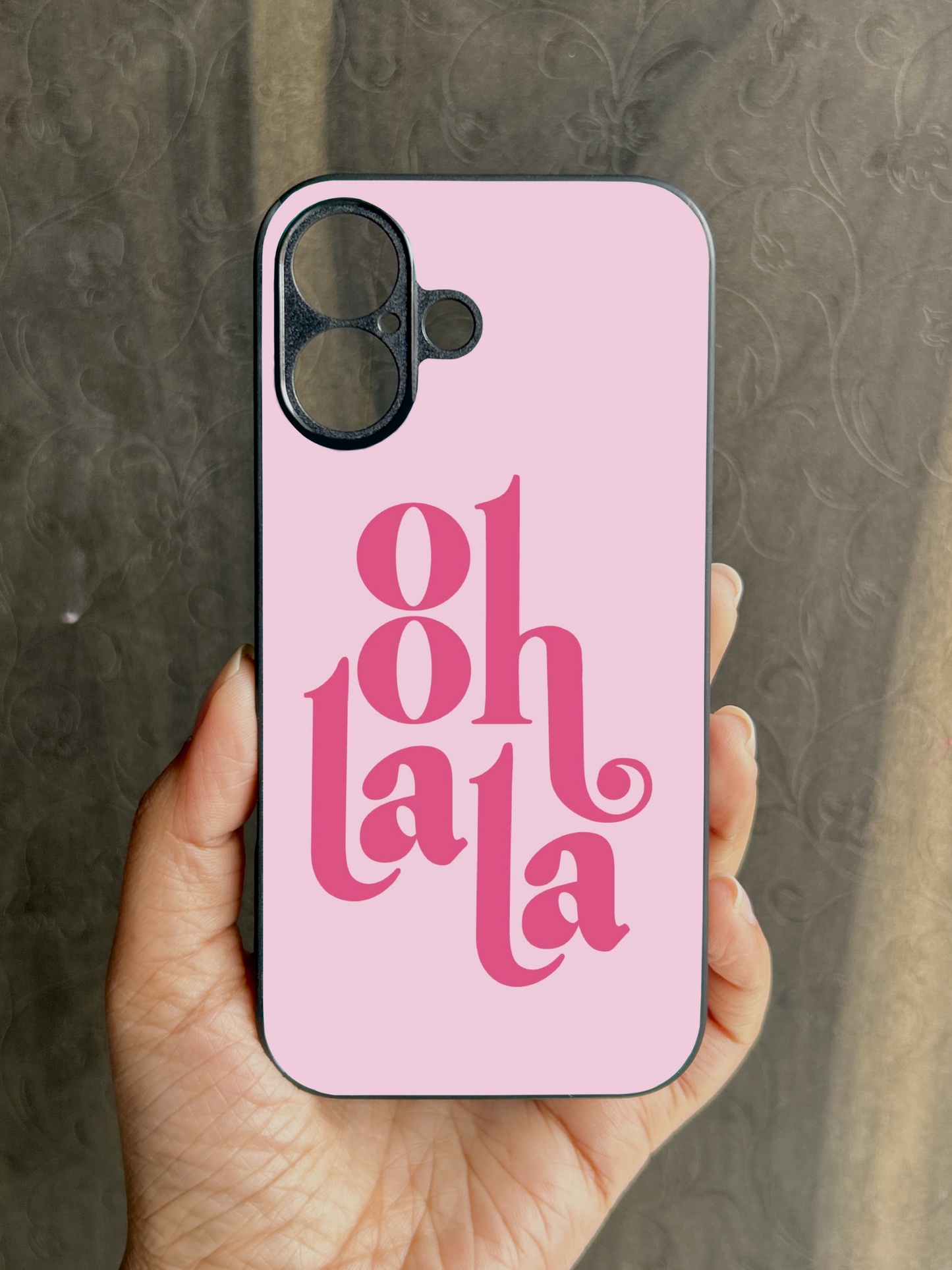 Ooh Lala' Glossy Metal Back Case for Apple Iphone 16