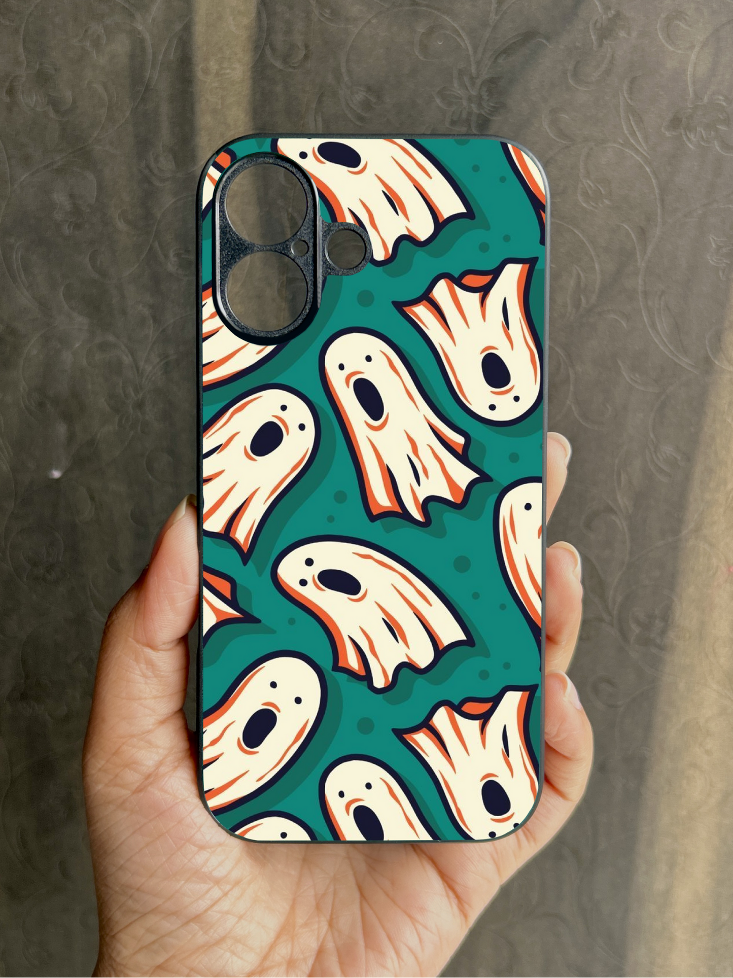 Spooky Gang Glossy Metal Back Case for Apple Iphone 16