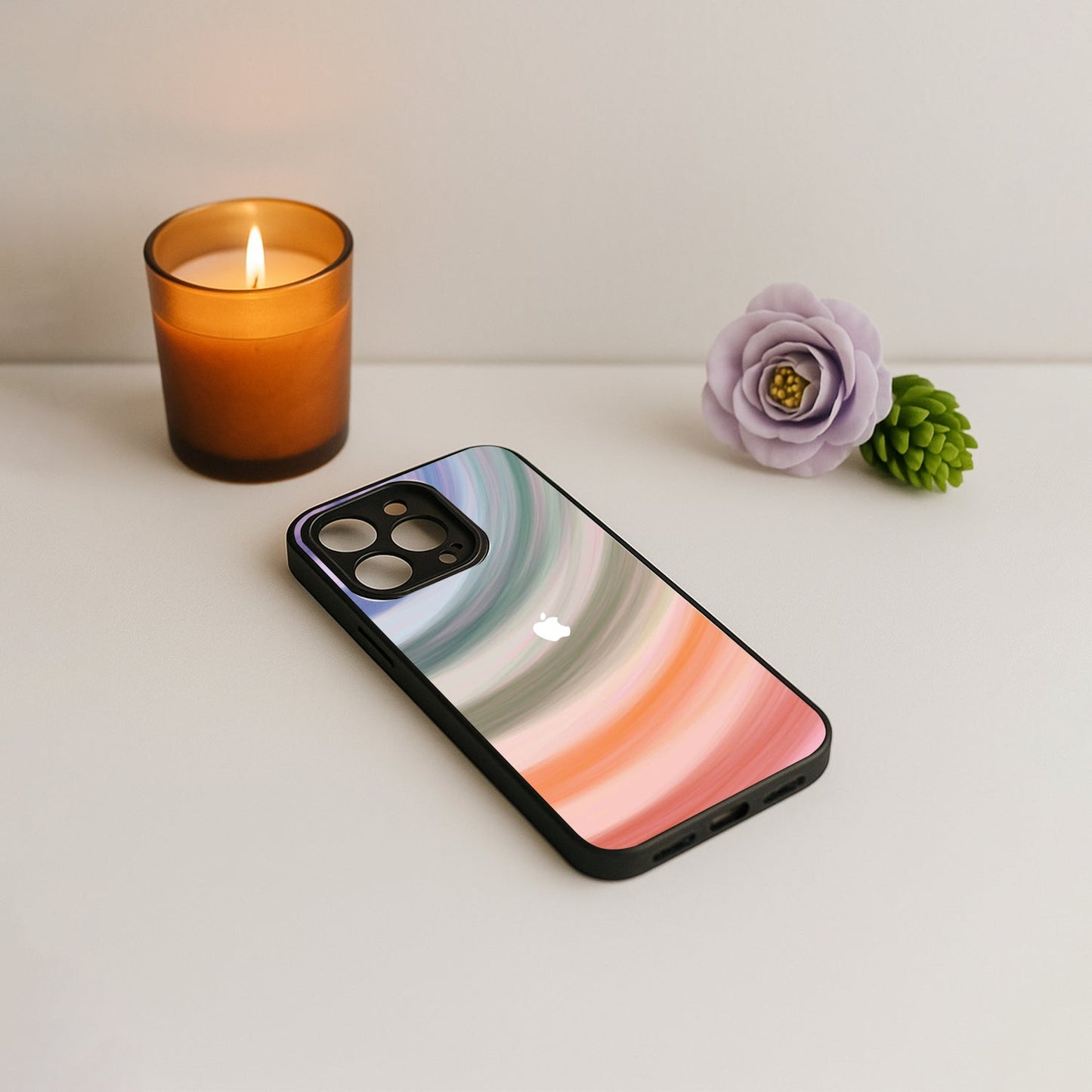 Rainbloom Metal Back Case for Apple Iphone 12 Pro Max