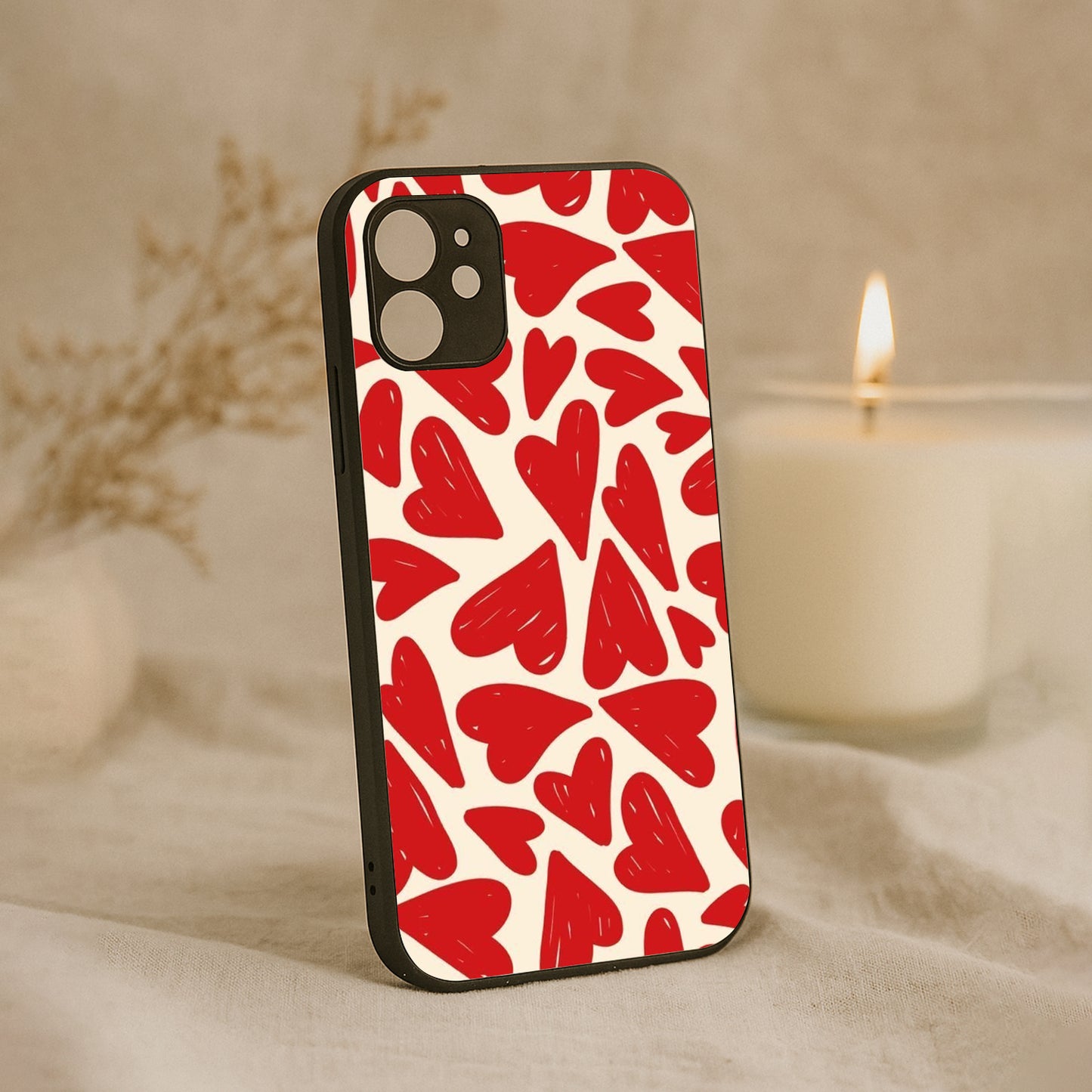 Hearts Rush Metal Back Case for Apple Iphone 11