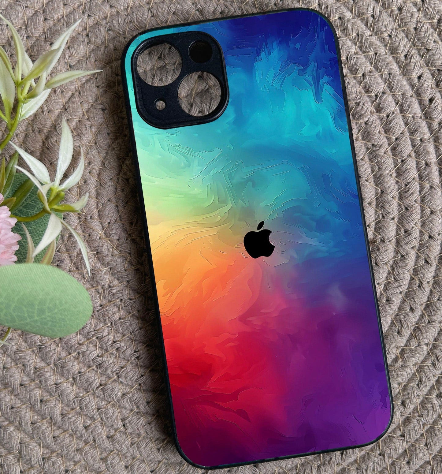 ColorFusion Glossy Metal Back Case for Apple Iphone 13