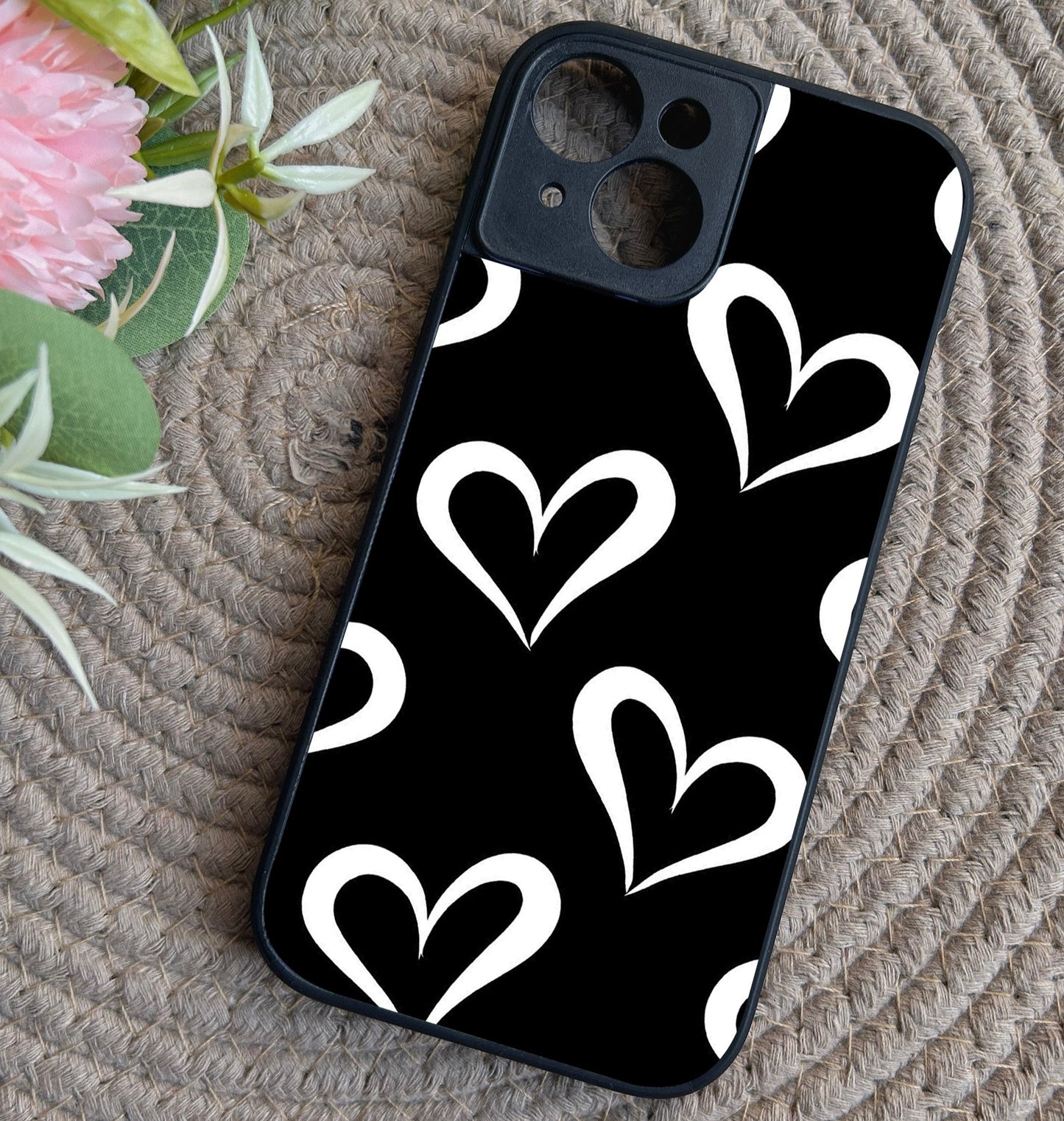 InkHeart Glossy Metal Back Case for Apple Iphone 15
