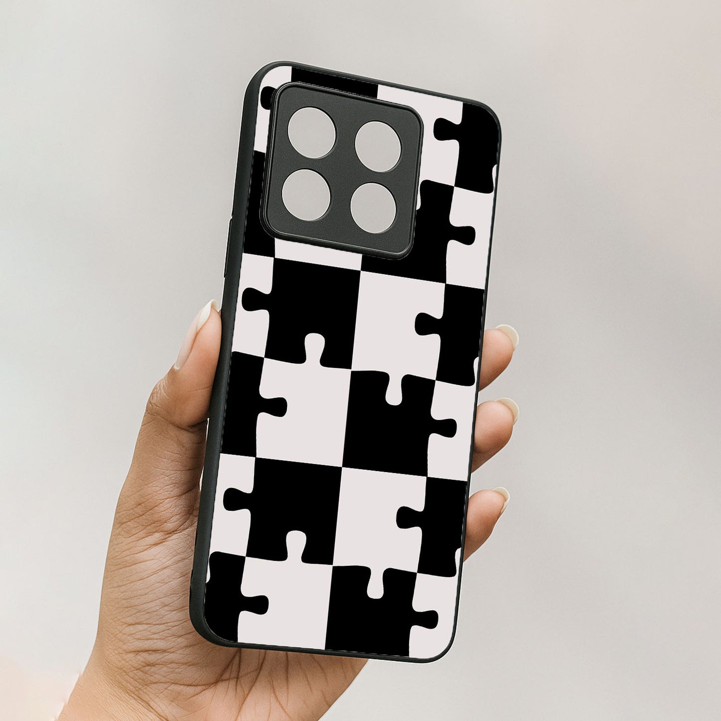 Grid Play Metal Back Case forOnePlus 10T 5G