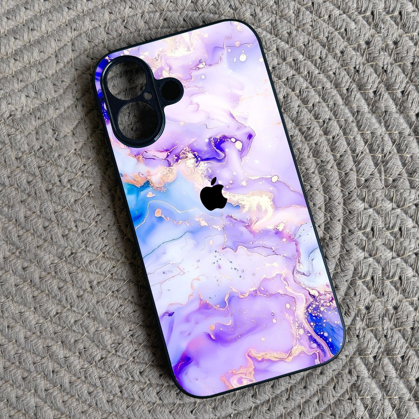 Indigo Flow Metal Back Case for Apple Iphone 16