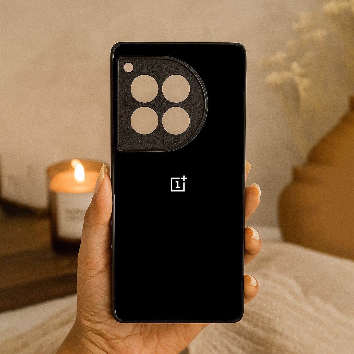 Black Metal Back Case for OnePlus 12R