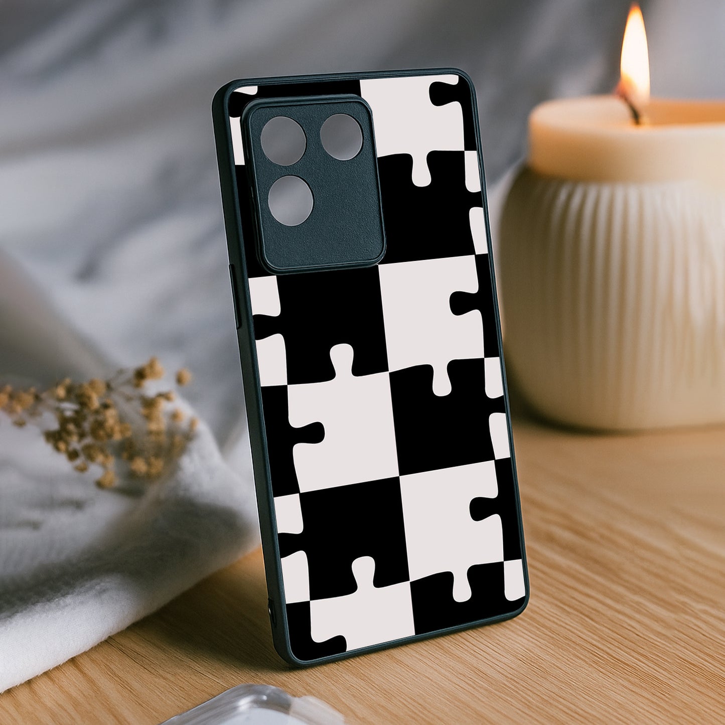Grid Play Metal Back Case for Vivo t2 pro