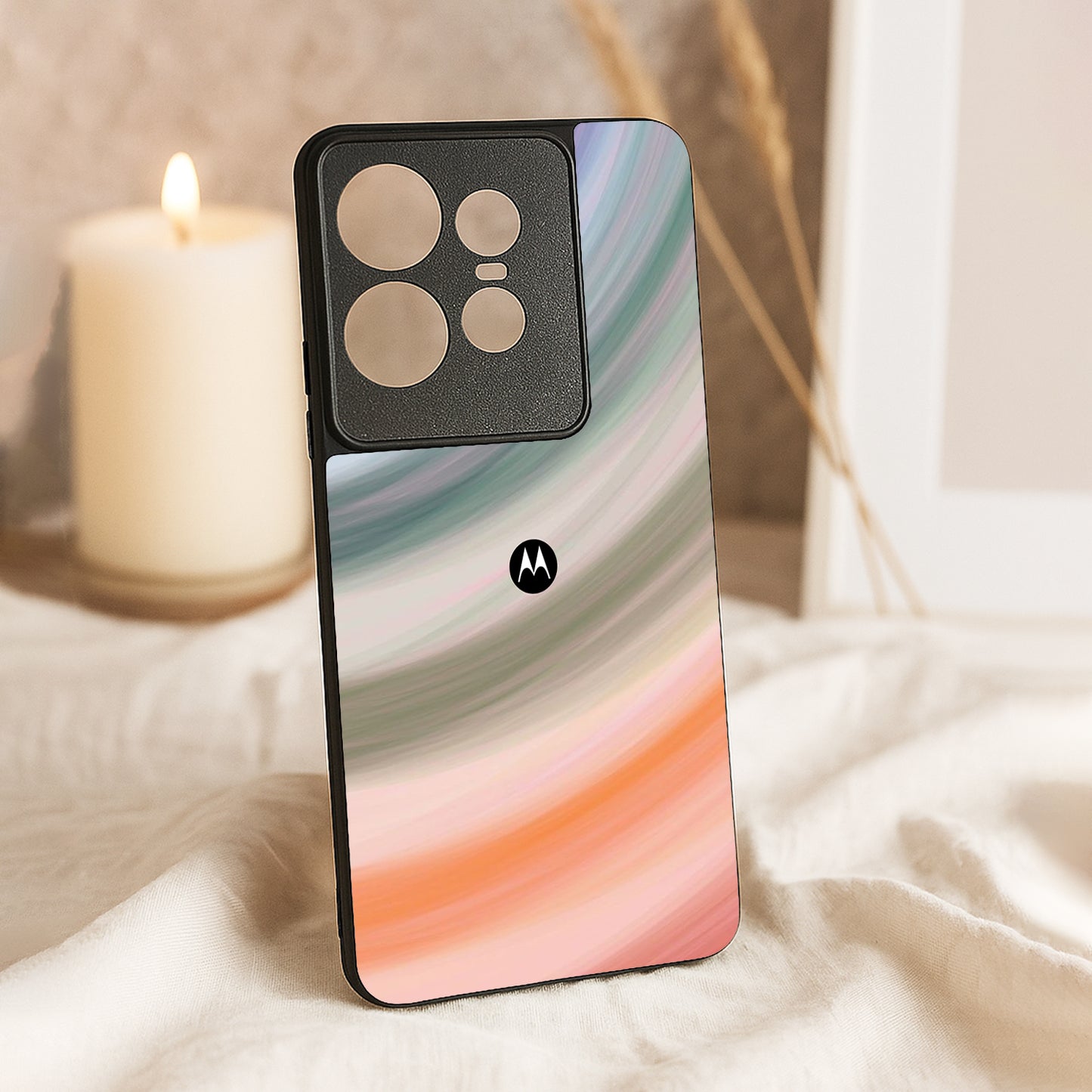 Rainbloom Metal Back Case for Moto Edge 50 pro