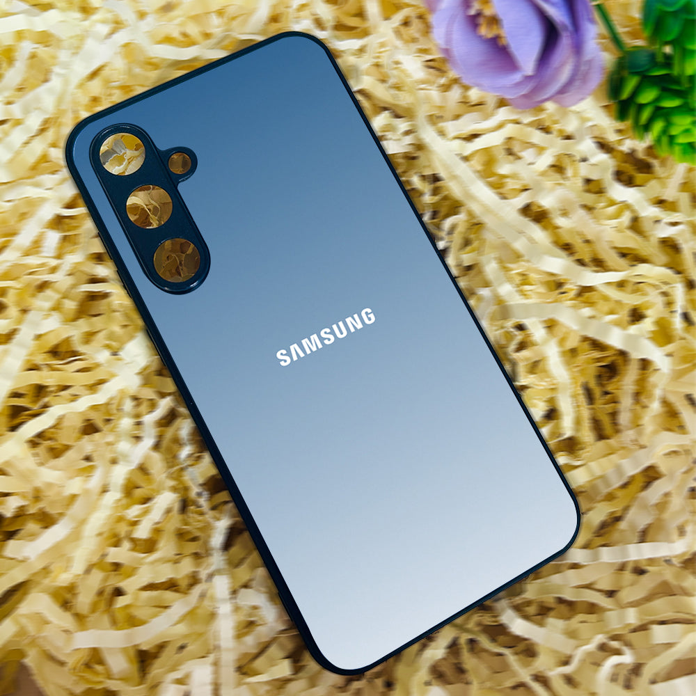 Icy Blue Glossy Metal Back Case for Samsung Galaxy S23fe 5G