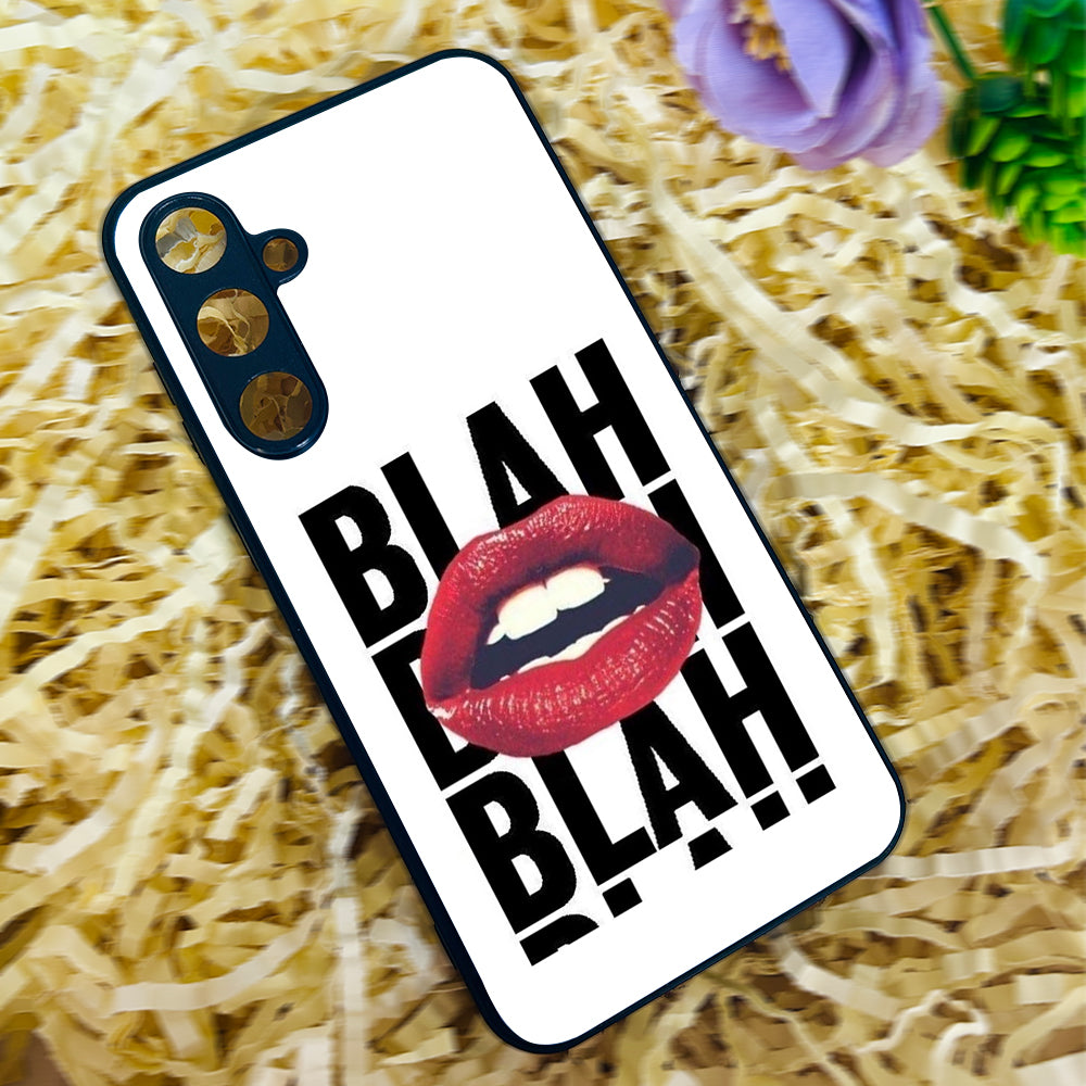 Blah Blah' Glossy Metal Back Case for Samsung Galaxy S23fe 5G