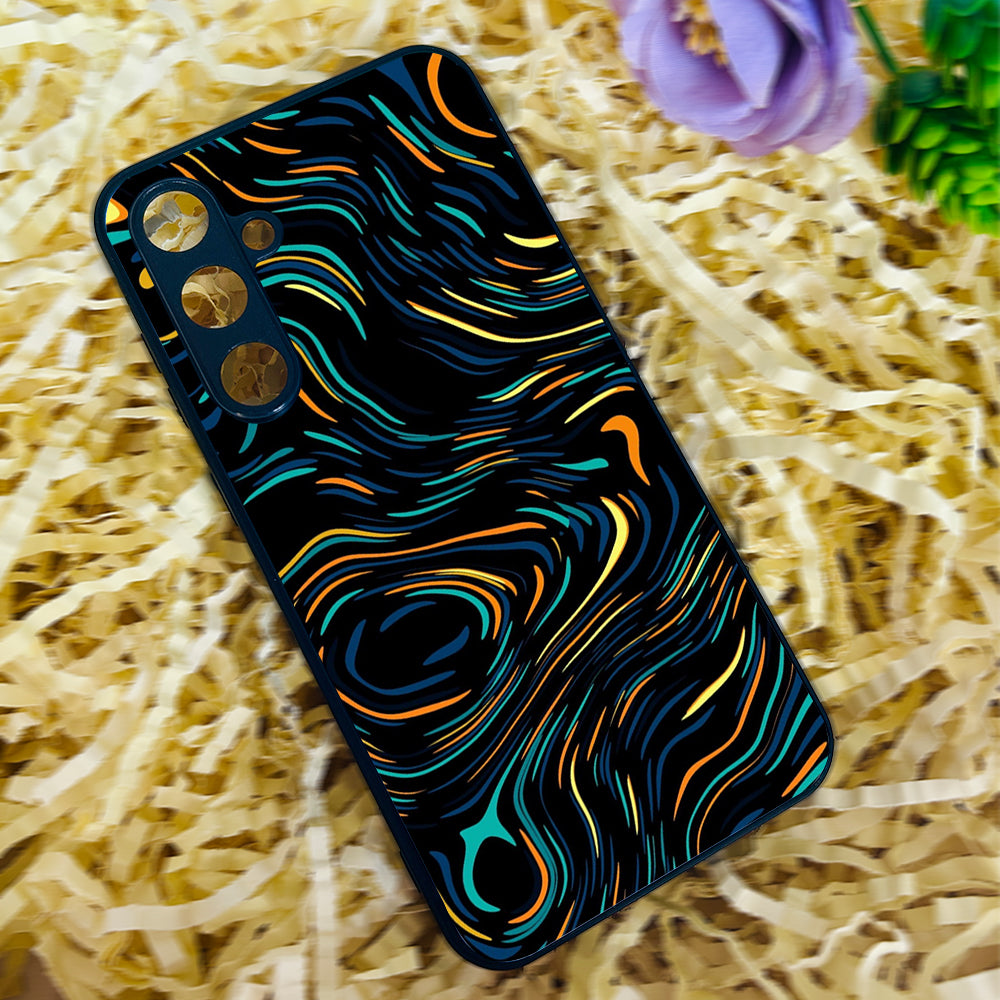 Glow Lines Glossy Metal Back Case for Samsung Galaxy S23fe 5G