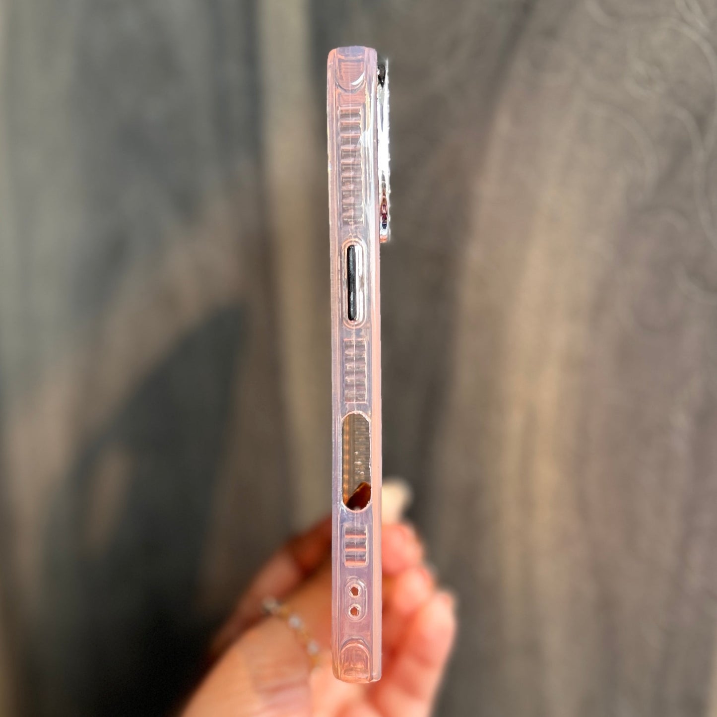 Rose Gold Diamond Studded Silicone case for Apple Iphone 16