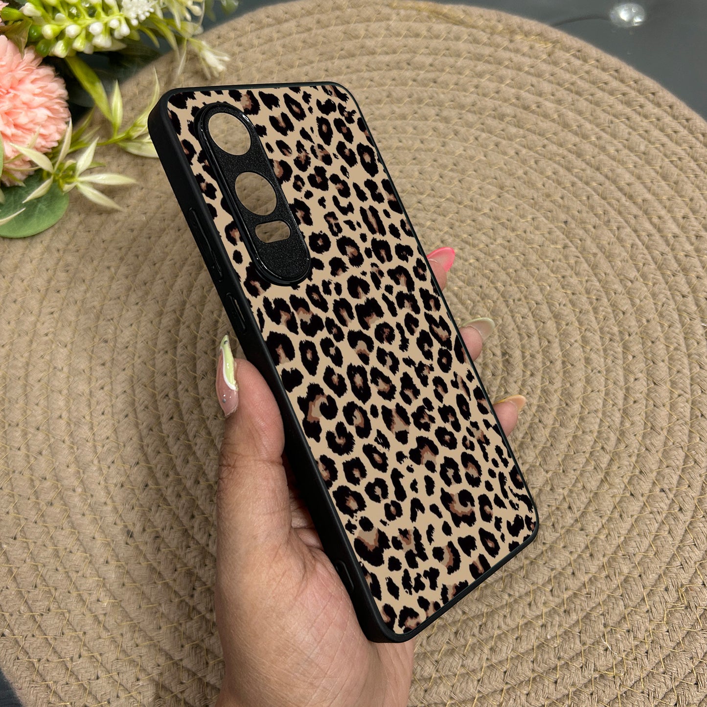 Cheetah Print Metal Back Case for Oneplus Nord CE 4 Lite (5G)