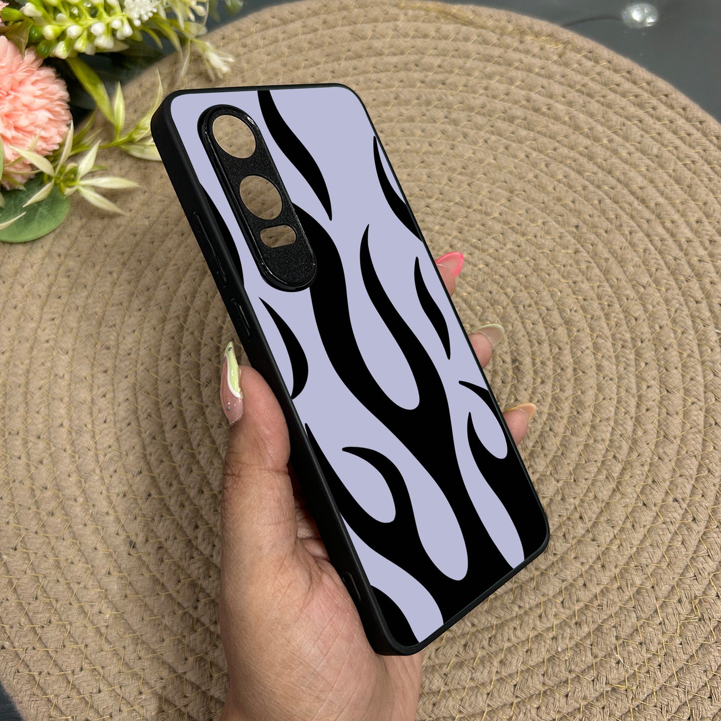 Midnight Flames Metal Back Case for Oneplus Nord CE 4 Lite (5G)