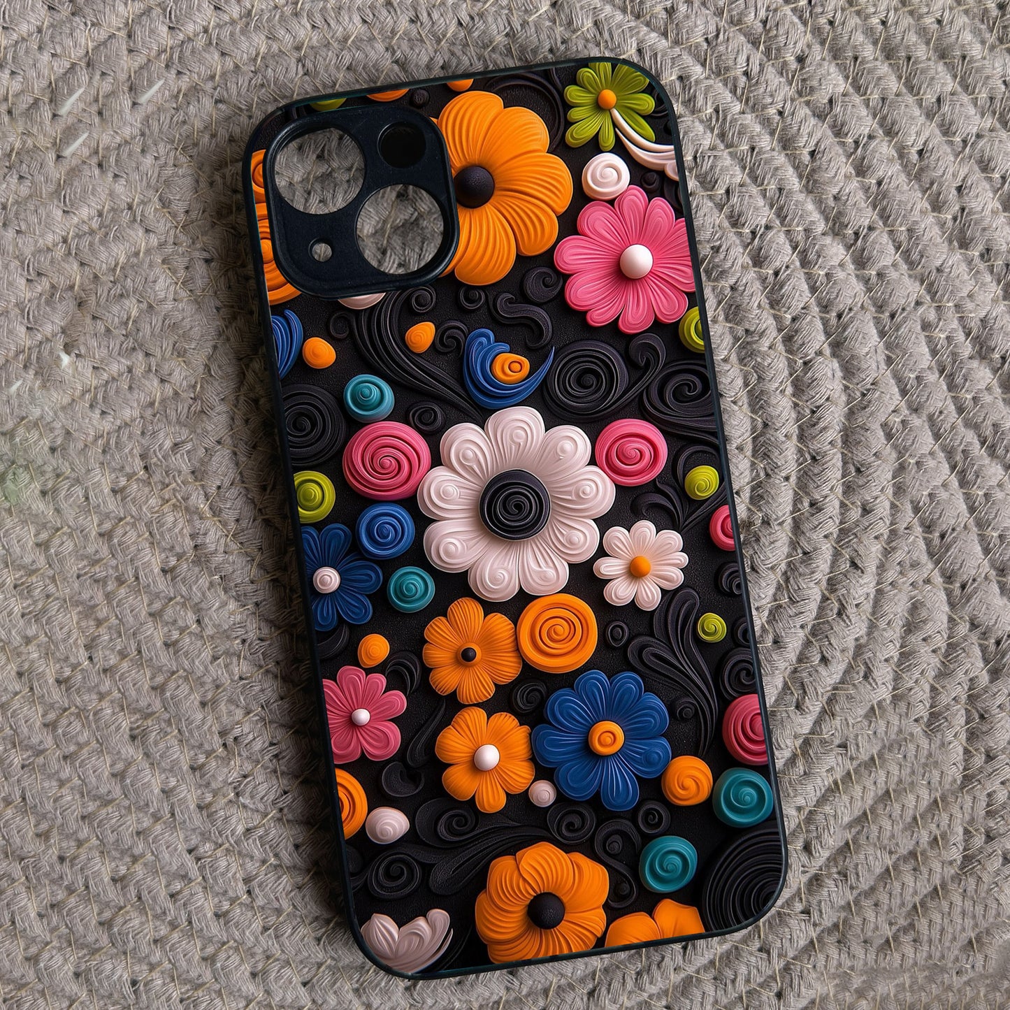 Floral Bliss Metal Back Case for Apple Iphone 13