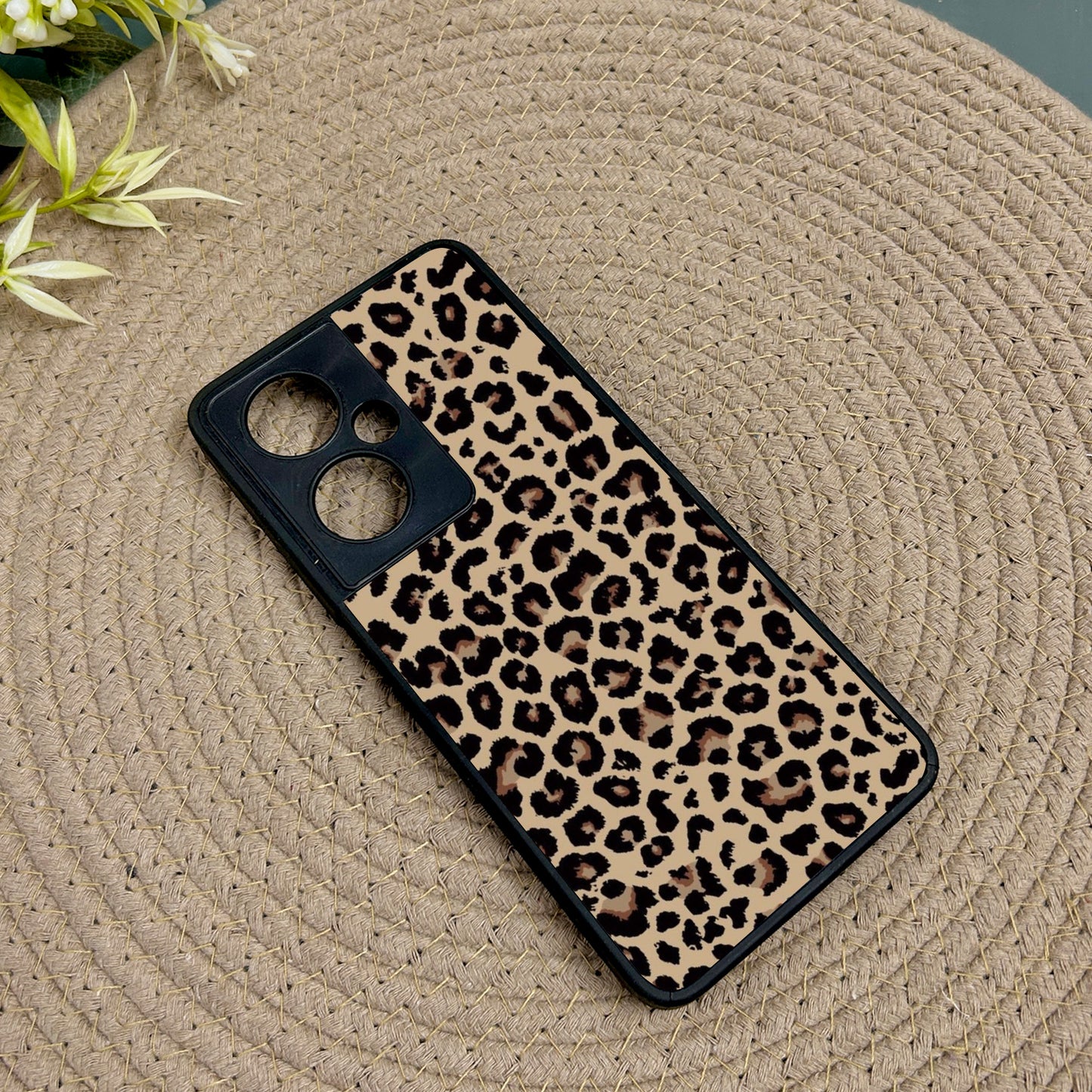 Cheetah Print Metal Back Case for Oneplus Nord CE 3 Lite (5G)