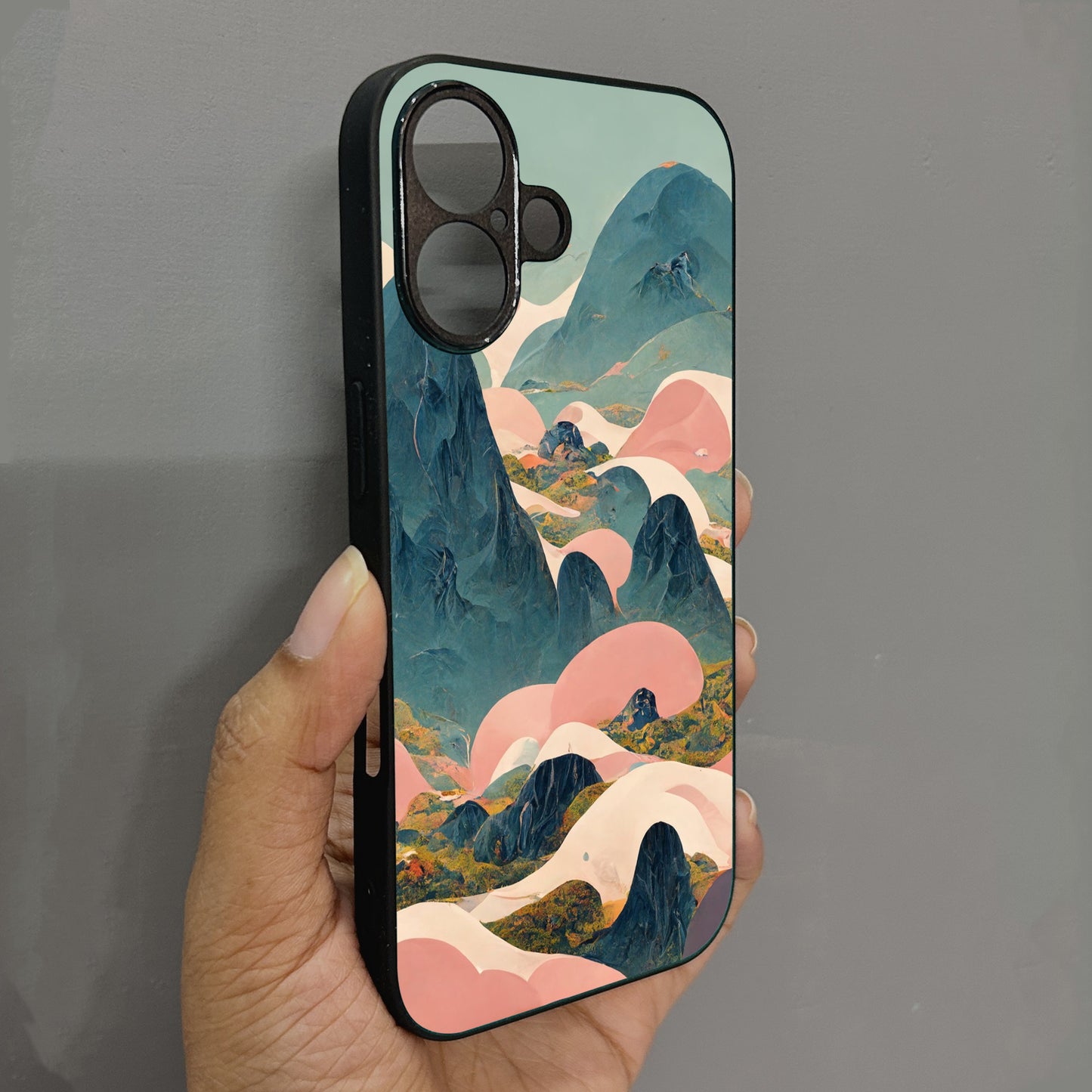 Cloud Peaks Metal Back Case for Apple Iphone 16