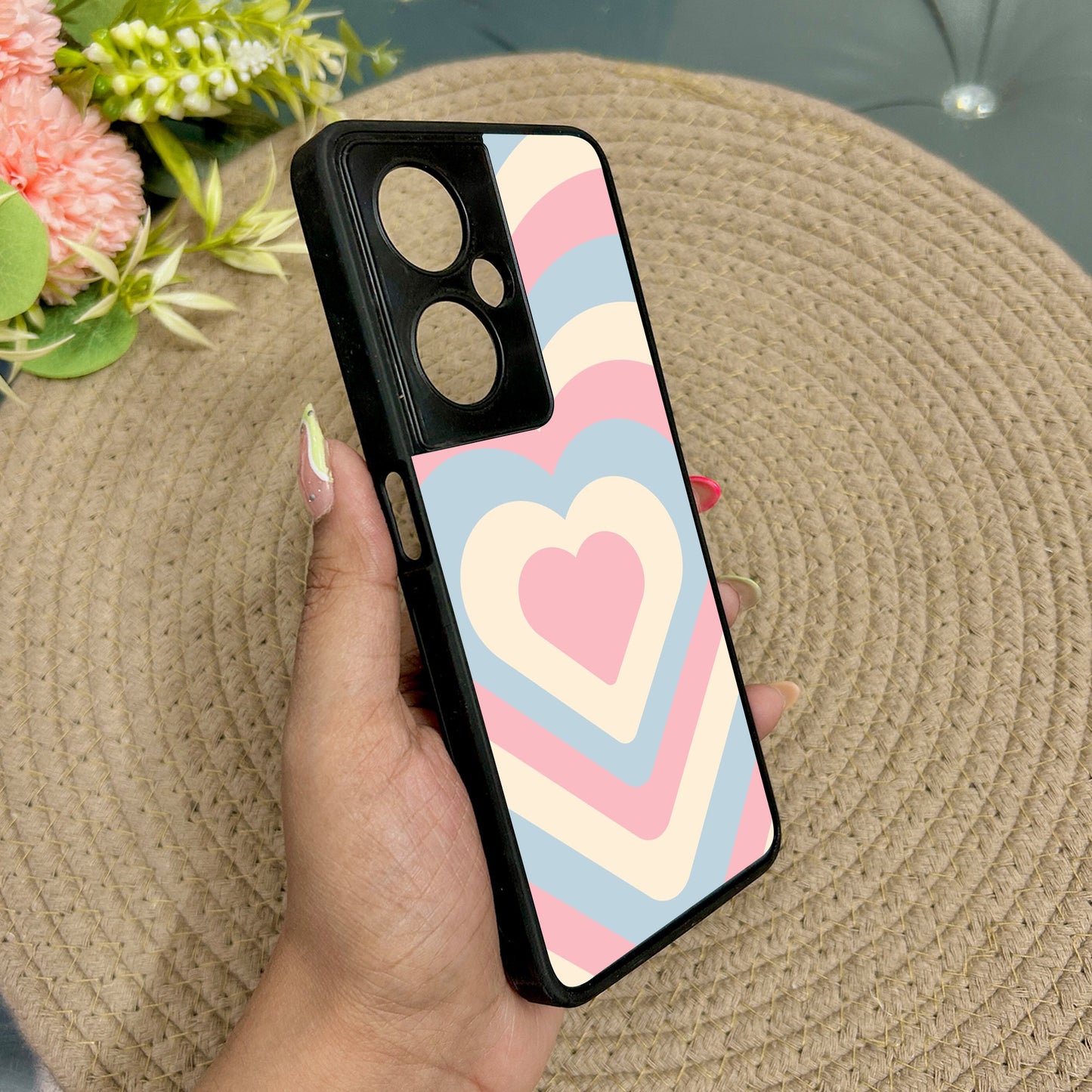 Candy Hearts Metal Back Case for Oneplus Nord CE 3 Lite (5G)