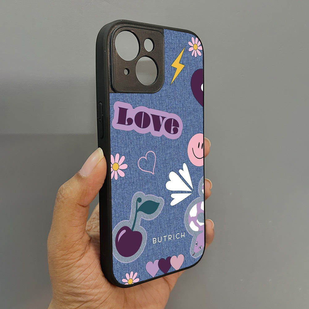 Denim Aesthetic Metal Back Case for Apple Iphone 15