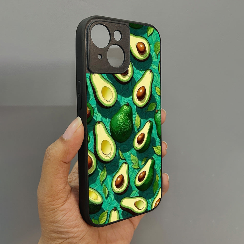 Avocado Metal Back Case for Apple Iphone 15