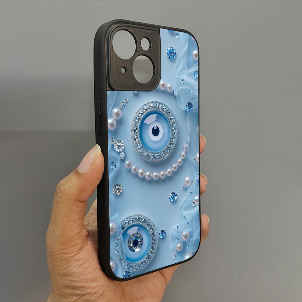 Pearl Amulet Metal Back Case for Apple Iphone 15