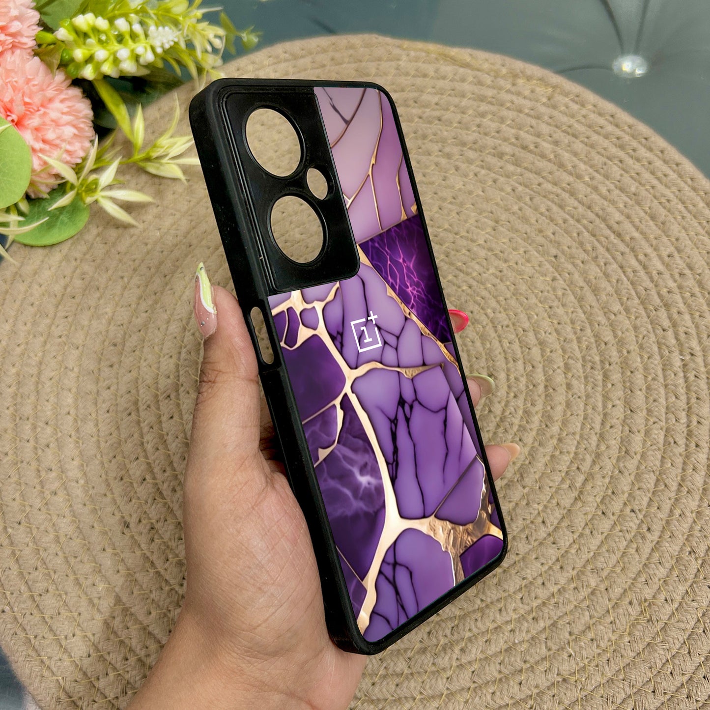 Violet Shatter Metal Back Case for Oneplus Nord CE 3 Lite (5G)