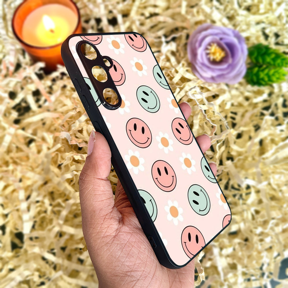 Cute Smiles Metal Back Case for Samsung Galaxy S23fe 5G