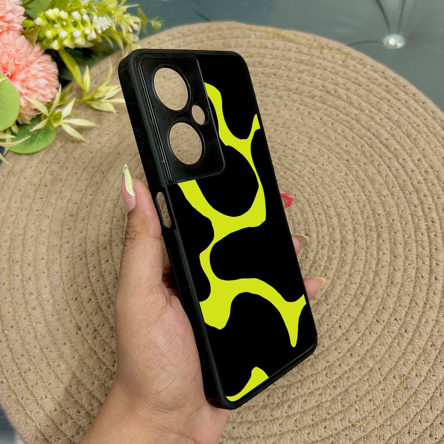 Lime Pulse Glossy Metal Back Case for Oneplus Nord CE 3 Lite (5G)