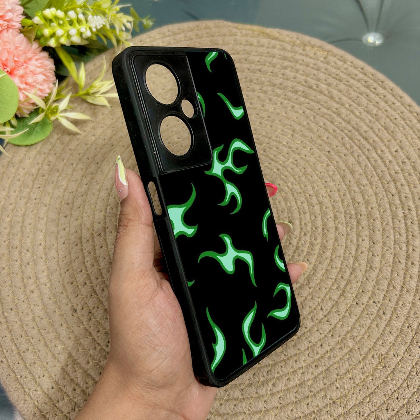 Neon Fire Glossy Metal Back Case for Oneplus Nord CE 3 Lite (5G)