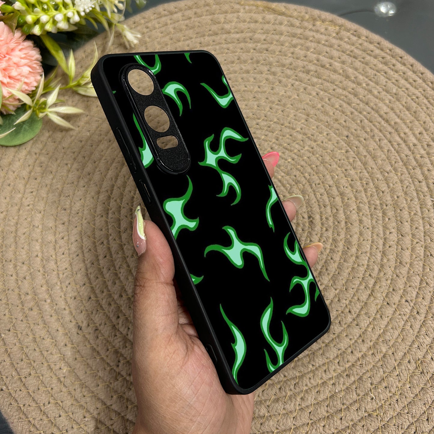 Neon Fire Glossy Metal Back Case for Oneplus Nord CE 4 Lite (5G)