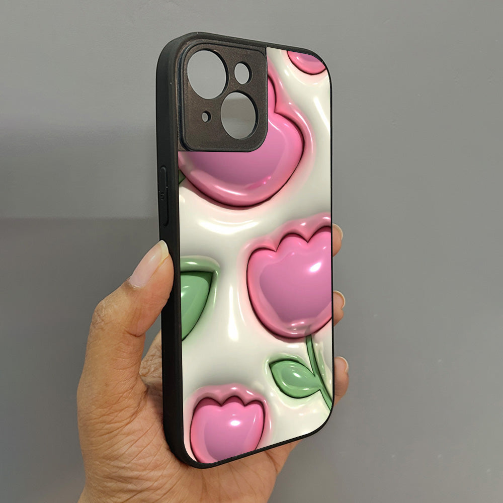 Inflated Tulip Metal Back Case for Apple Iphone 15