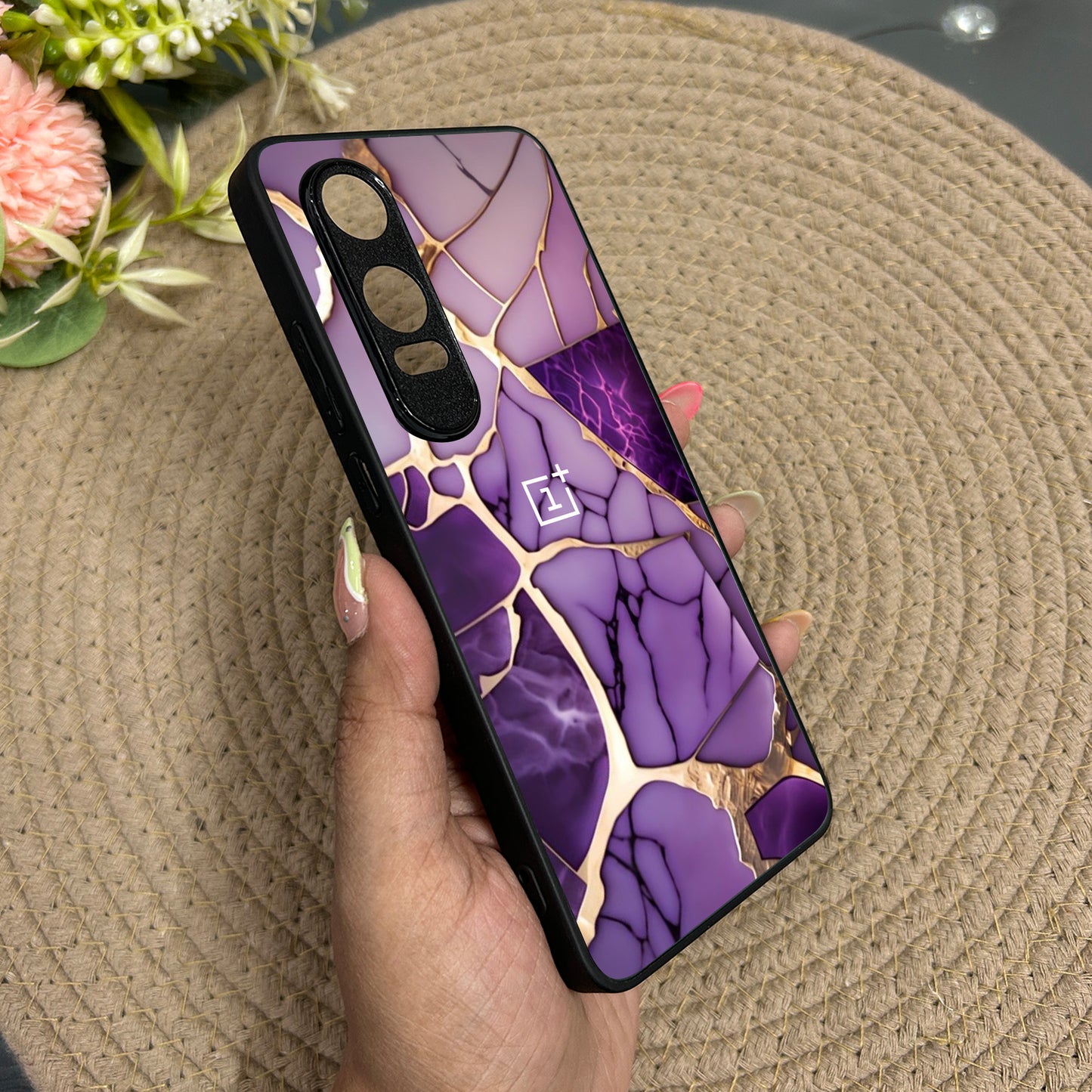 Violet Shatter Metal Back Case for Oneplus Nord CE 4 Lite (5G)