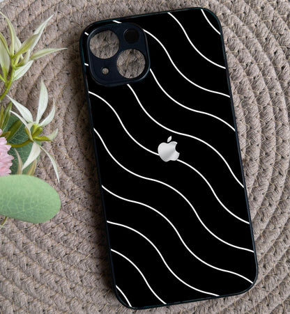 Black Curvio Metal Back Case for Apple Iphone 13