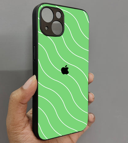 Green Curvio Metal Back Case for Apple Iphone 14