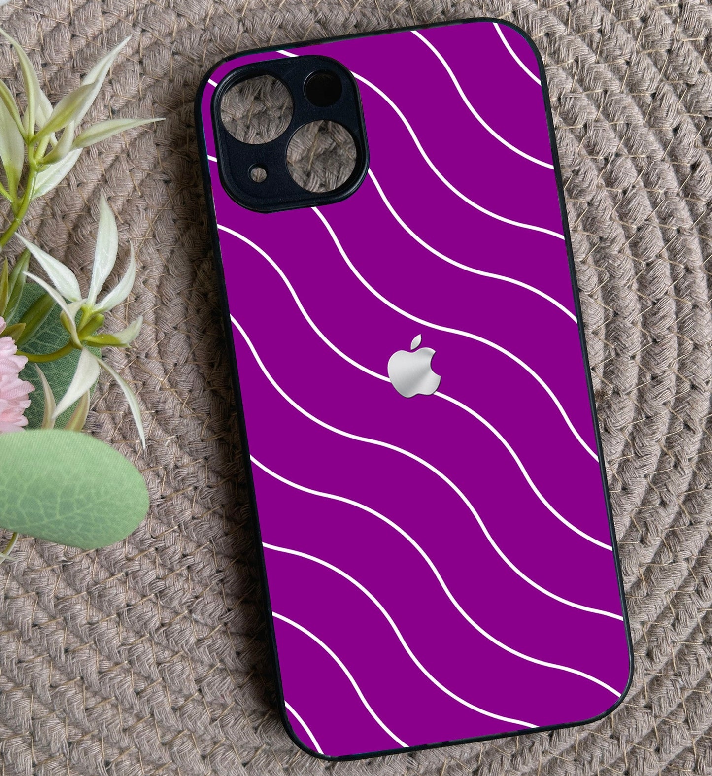 Deep Purple Curvio Metal Back Case for Apple Iphone 13