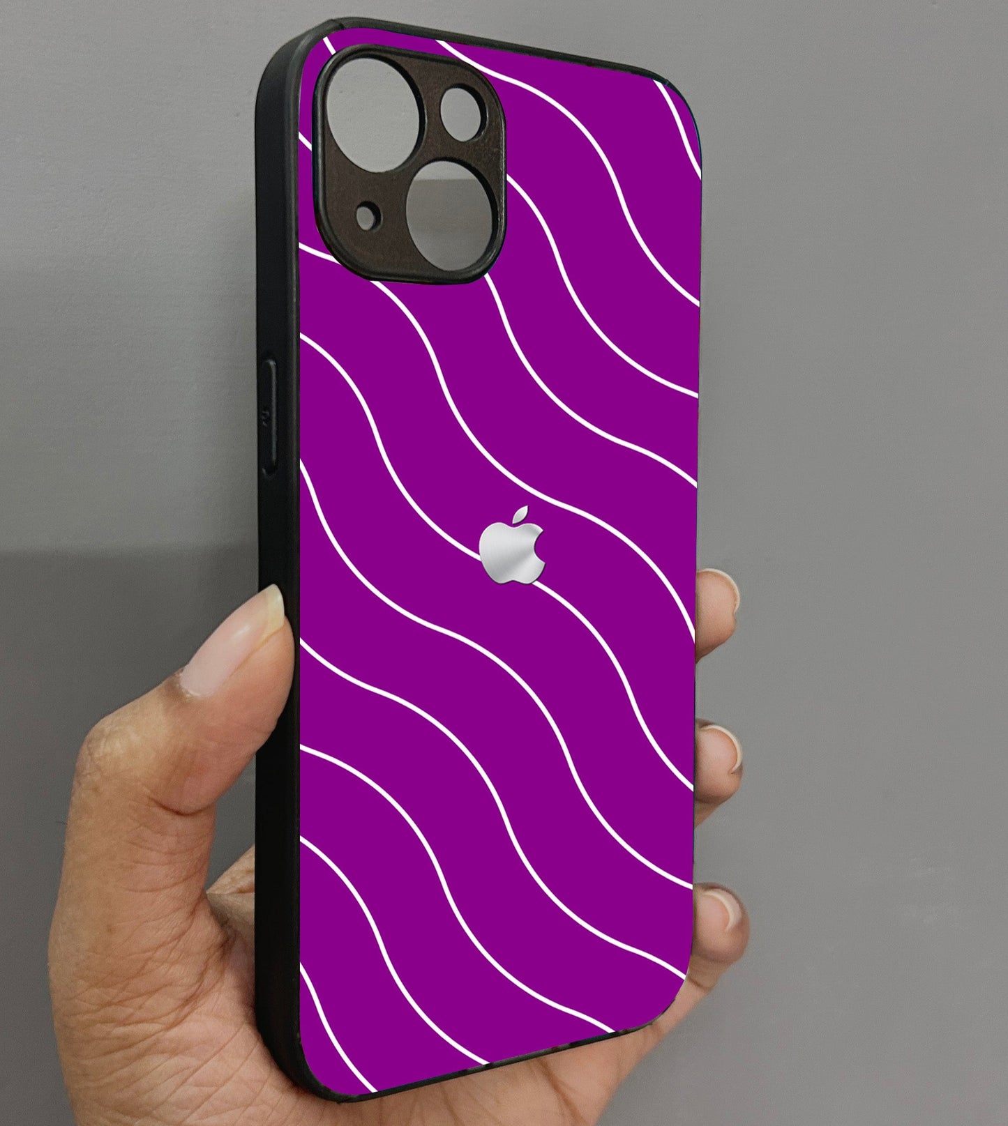 Deep Purple Curvio Metal Back Case for Apple iPhone