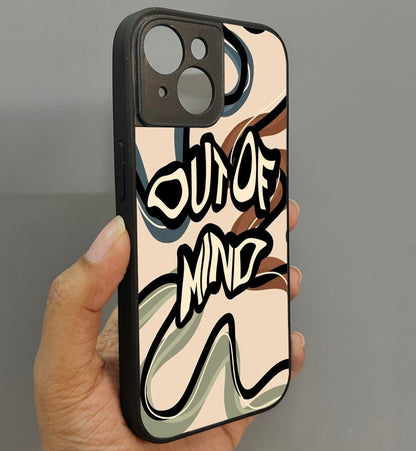 Out Of Mind' Glossy Metal Back Case for Apple Iphone 15