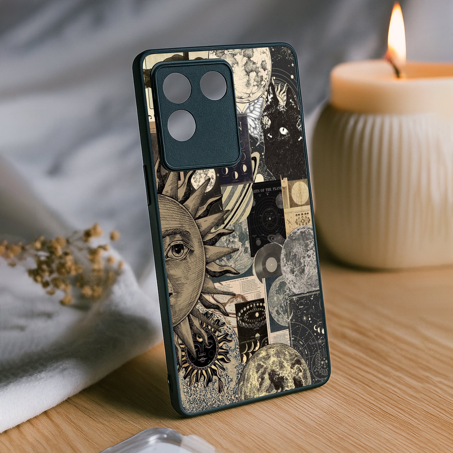 Galaxy Glaze Metal Back Case for Vivo t2 pro