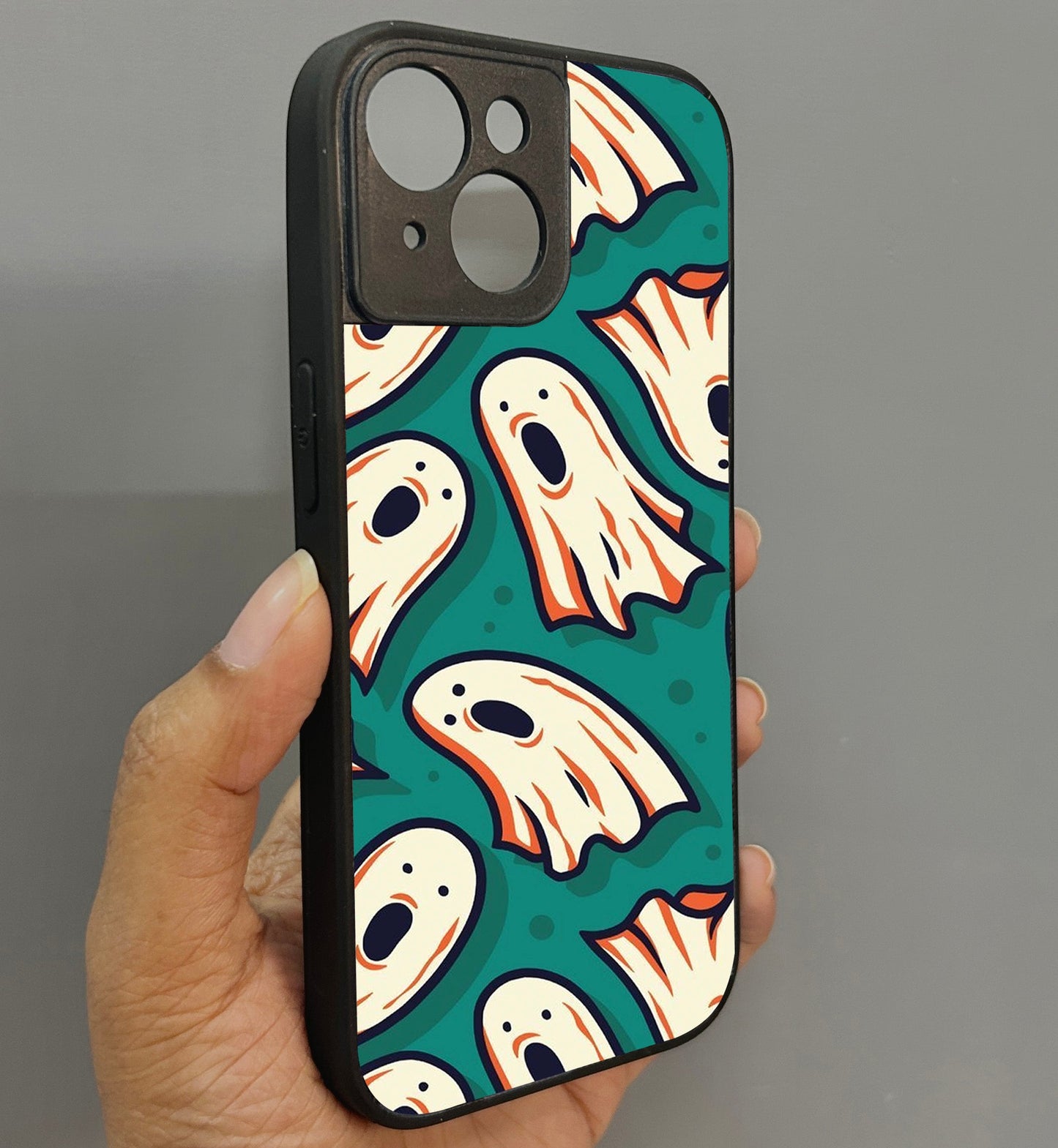 Spooky Gang Glossy Metal Back Case for Apple Iphone 15