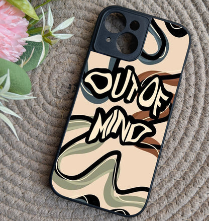 Out Of Mind' Glossy Metal Back Case for Apple Iphone 15