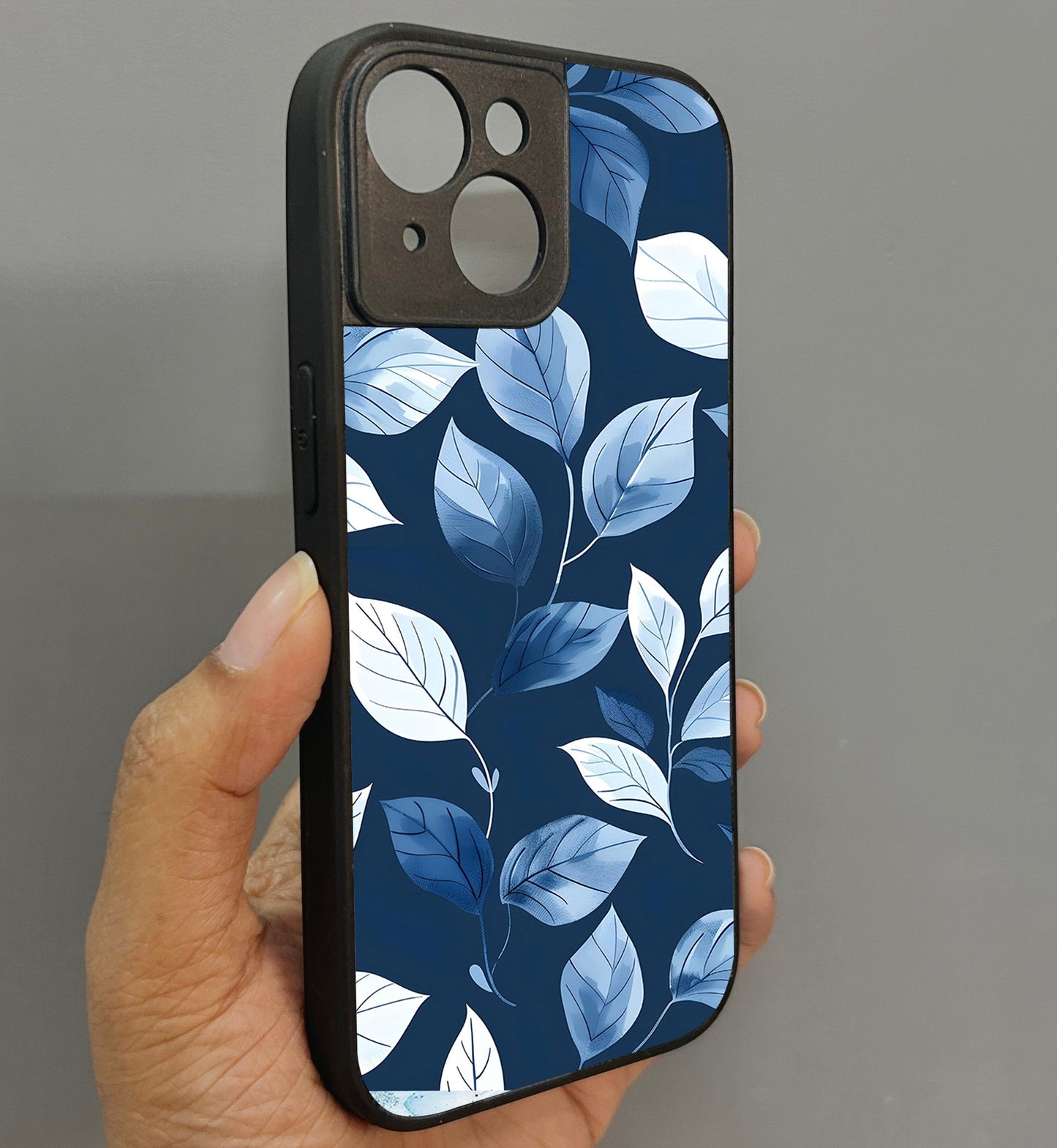 Lush Leaves Glossy Metal Back Case for Apple Iphone 15