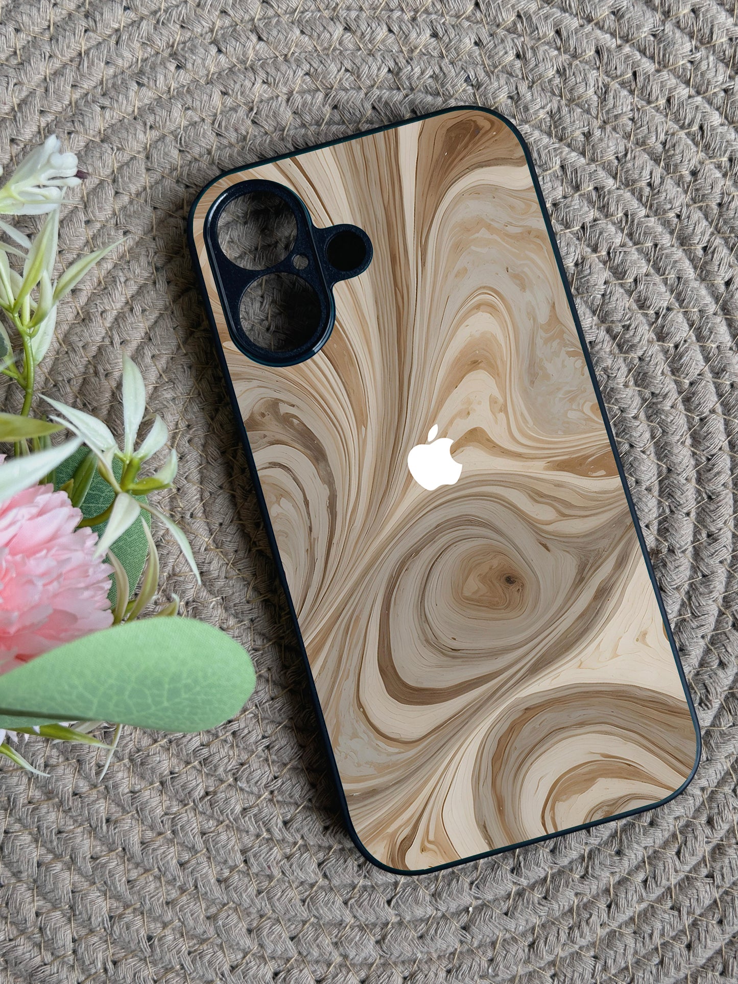 SandStorm Glossy Metal Back Case for Apple Iphone 16