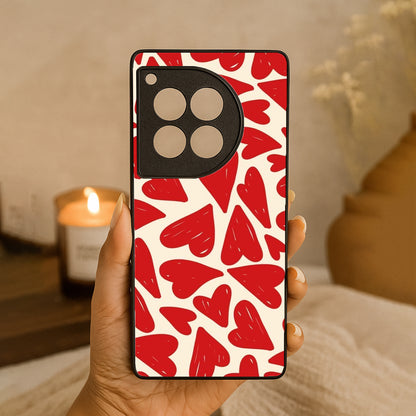 Hearts Rush Metal Back Case for OnePlus 12R