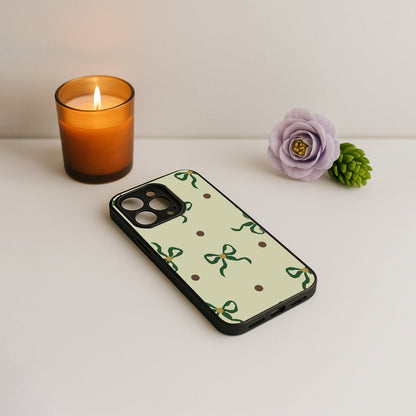 Matcha Bow Metal Back Case for Apple Iphone 13 Pro